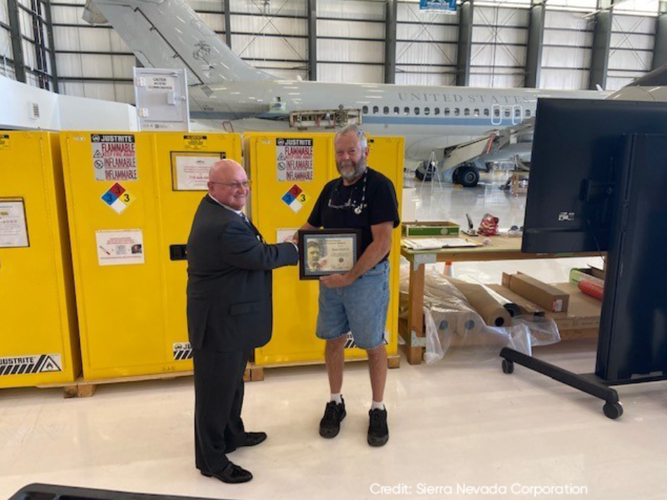 SNC Mechanic receives FAA Charles Taylor Award